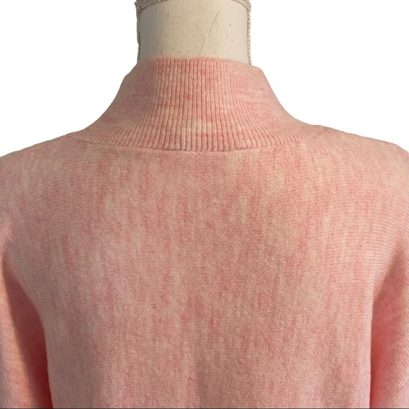 Magaschoni Mockneck Pullover Fall Winter Sweater Small Heathered Pink Cozy NEW - Picture 6 of 10
